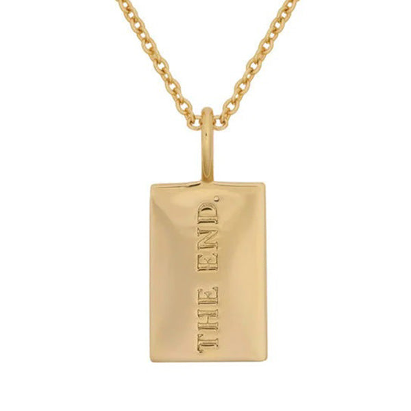 Collier Pendentif Lettre Minimalisme Carré