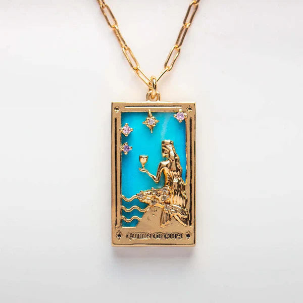 Collier carré Tarot sertie de diamants