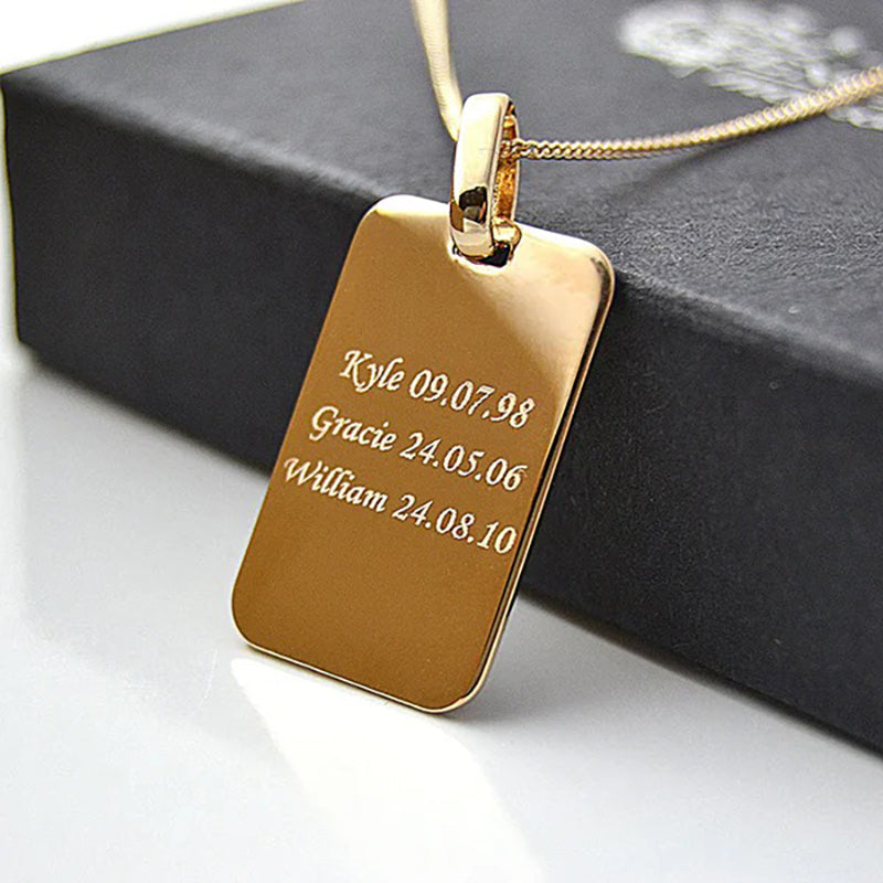 Collier personnalisé plaqué or 18KT