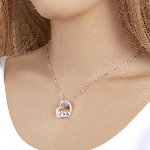 Personalized Photo Projection Necklace For Mom