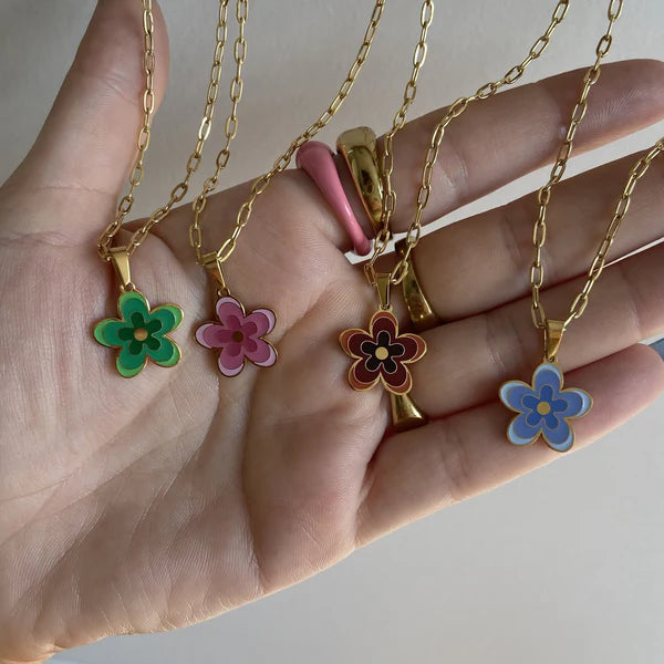 Collier Pendentif Fleur
