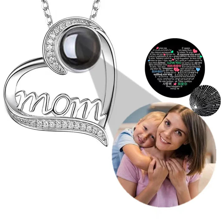 Personalized Photo Projection Necklace For Mom
