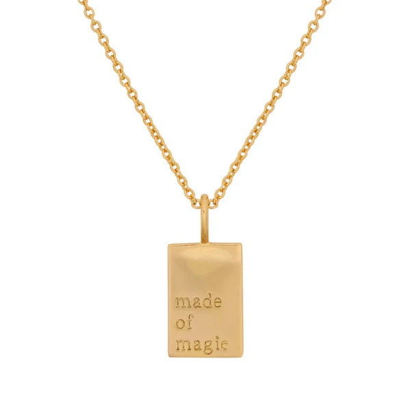 Collier Pendentif Lettre Minimalisme Carré