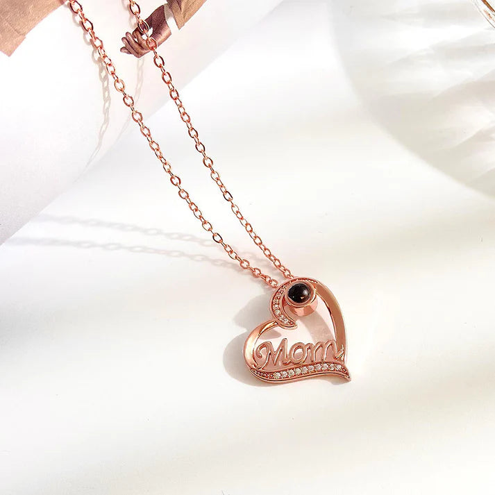 Personalized Photo Projection Necklace For Mom