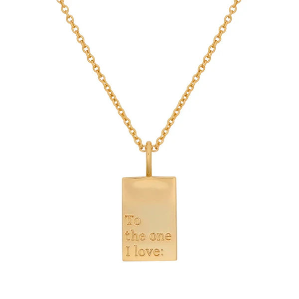 Collier Pendentif Lettre Minimalisme Carré