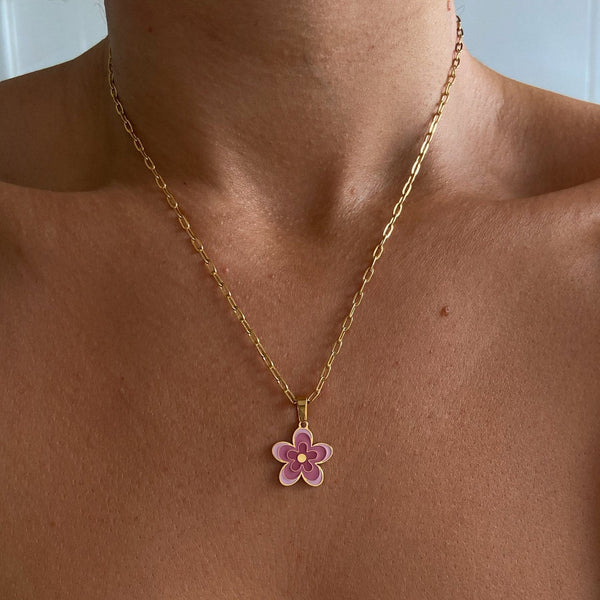 Collier Pendentif Fleur