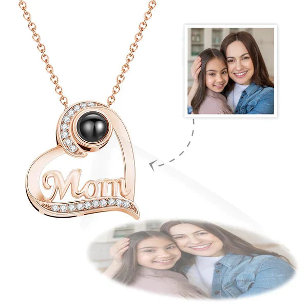 Personalized Photo Projection Necklace For Mom