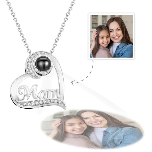 Personalized Photo Projection Necklace For Mom