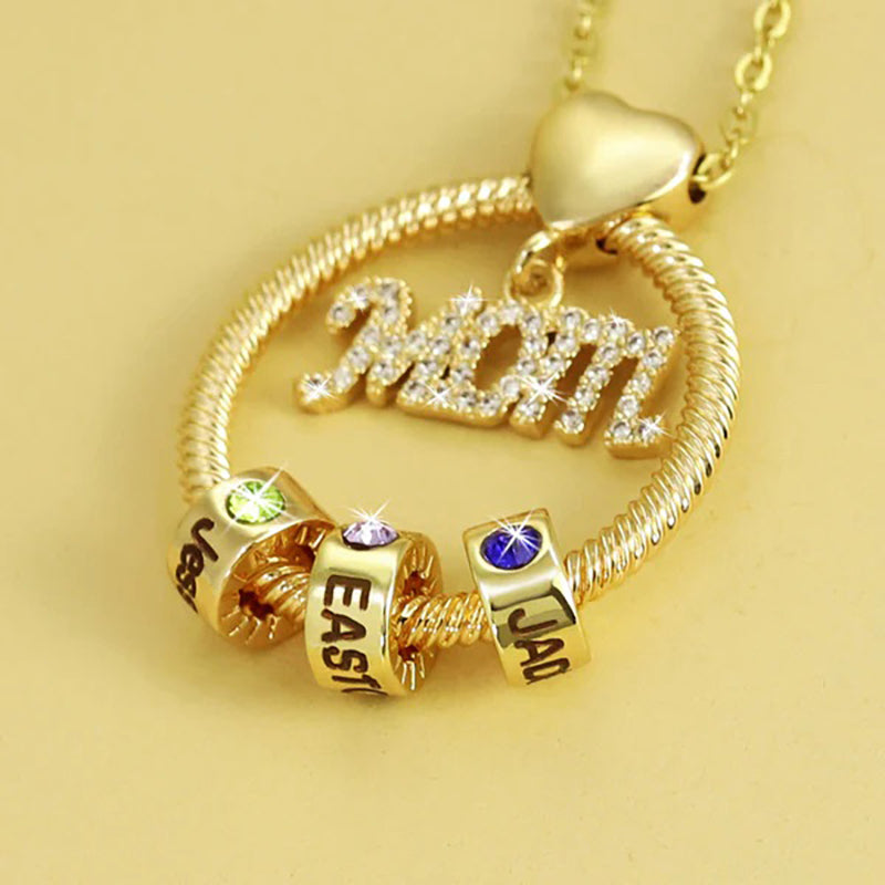 Special Custom Birthstone Necklace For Mom