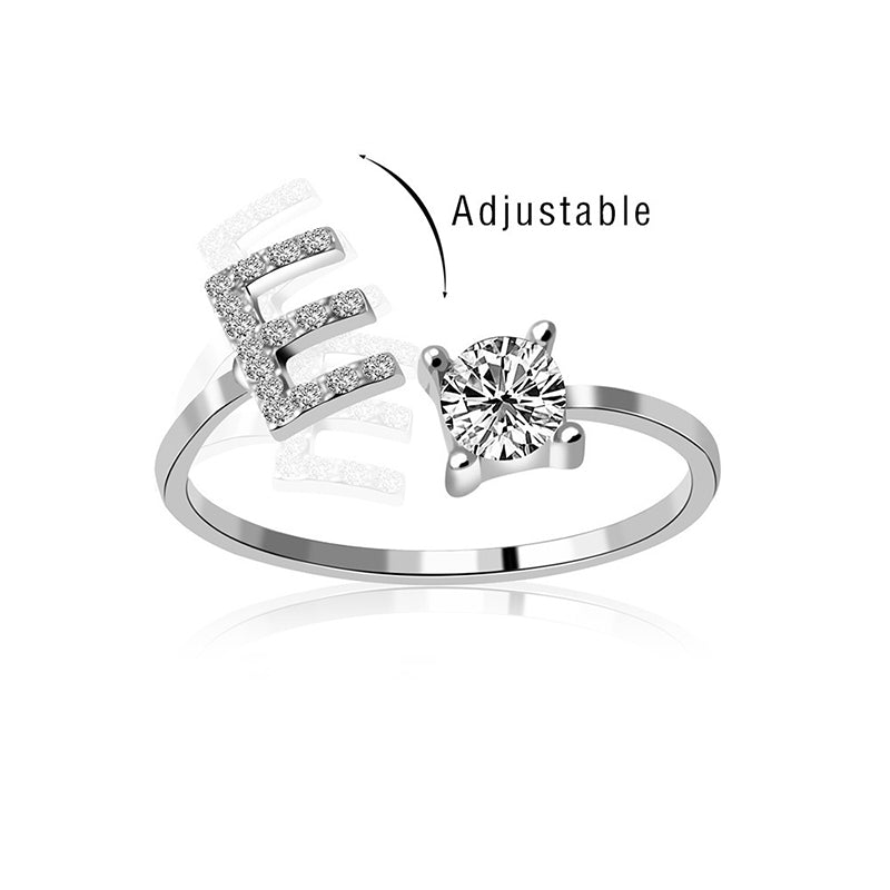 Initial Adjustable Letter Ring