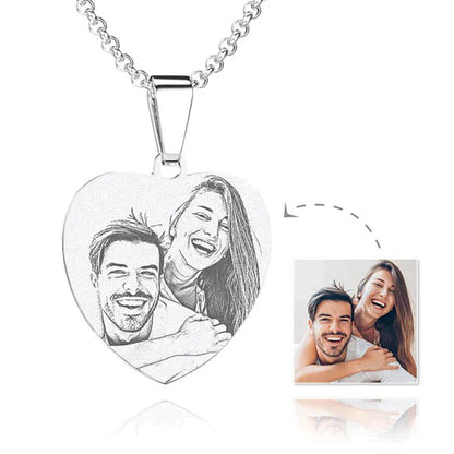 Custom Engraved Necklace - "Heart Of Love"