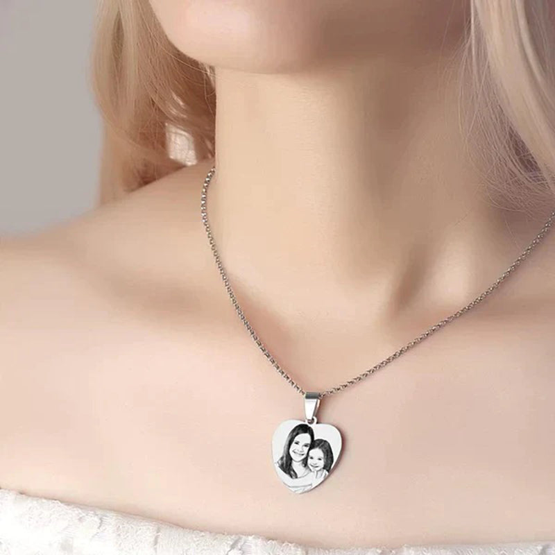 Custom Engraved Necklace - "Heart Of Love"