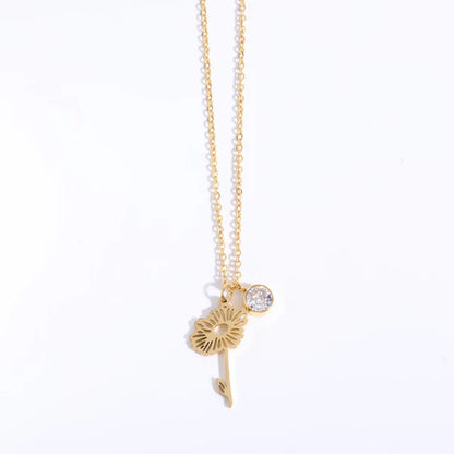 Moon Flower Zircon Pendant Bracelet